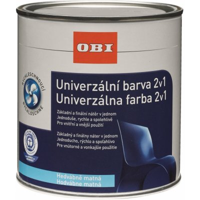 Obi 2 v 1 Univerzální barva 0,5 l hedvábně matná bílá krémová – Zboží Mobilmania