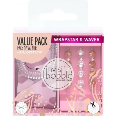 Invisibobble Urban Safari Sauvage Beauty Duo Set Wrapstar 1 ks + Waver sponka do vlasů 3 ks Dárková sada – Zboží Mobilmania