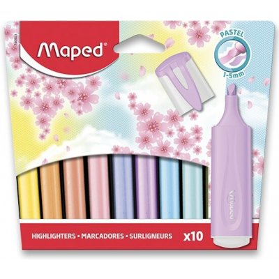 Maped Fluo Peps Pastel sada 10 ks 40903 – Hledejceny.cz