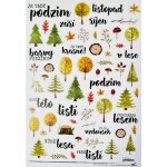 Průhledné samolepky HuráPapír Hurá Papír - A5 / JE TADY, PODZIM - české samolepky, bílý – Hledejceny.cz