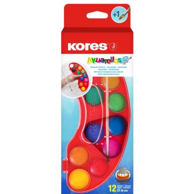 Kores Akuarellos barva vodová 30 mm 12 barev – Hledejceny.cz