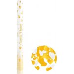 Konfety vystřelovací bílá a zlatá srdíčka 60 cm – Hledejceny.cz