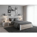 Textilomanie Ikaros bílá / dub sonoma s laťkovým roštem matrace Deluxe 10 cm – Hledejceny.cz