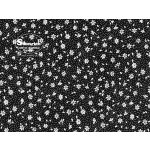 Soonrich látka na patchwork bílé kytičky na černé ptw153 – Zboží Mobilmania