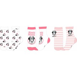 Minnie Mouse Dívčí ponožky bílá růžová Mix barev