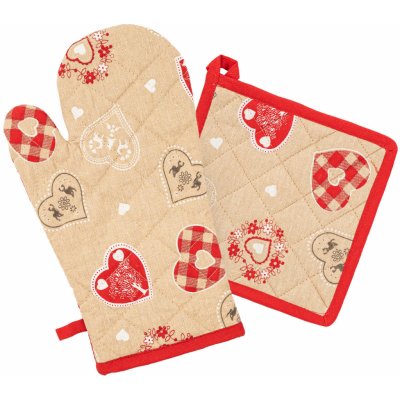 Home Elements s magnetem a podložka Vánoční srdce 18 x 32 cm 20 x 20 cm – Zboží Dáma