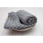 PUFFY Ručně pletená deka tmavě šedá – Hledejceny.cz