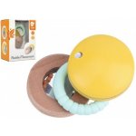 Teddies Chrastítko makronka dřevo/plast v krabičce 12x16x8cm – Zbozi.Blesk.cz