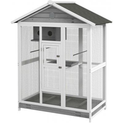 PAWHUT D10-070V03GY Voliéra 112 x 68 x 154 cm – Hledejceny.cz