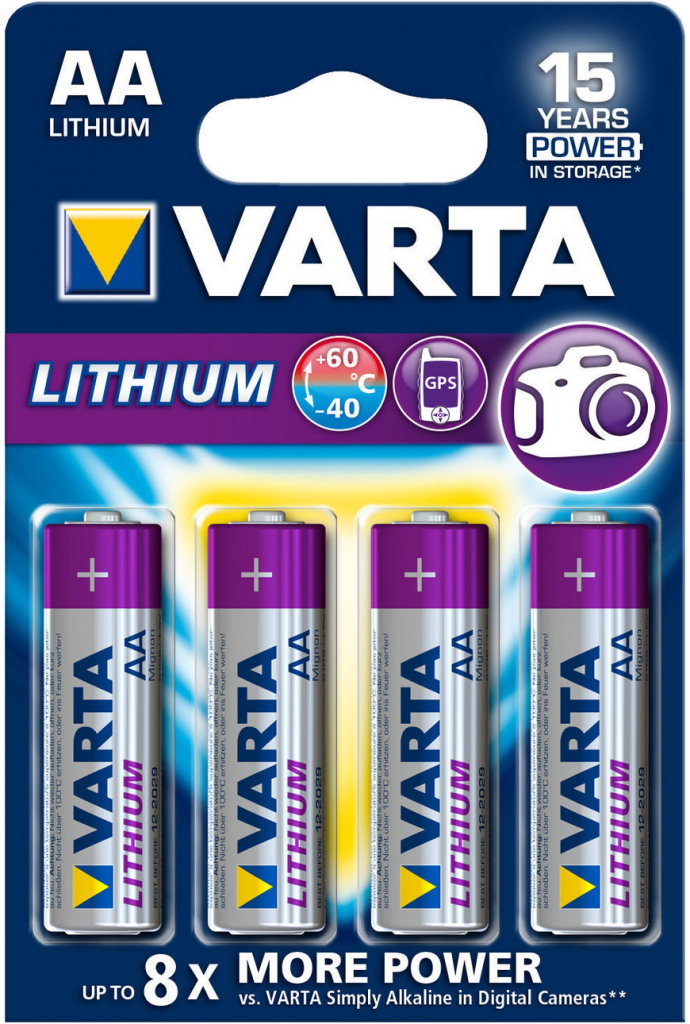 Varta Lithium AA 4ks VARTA-6106/4B od 364 Kč - Heureka.cz