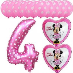 Balonky narozeninová sada růžová Minnie Mouse číslo 4 alternativy -  Heureka.cz