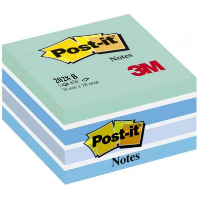 3M Samolepicí bločky Post-it kostky - modré odstíny / 450 lístků – Hledejceny.cz