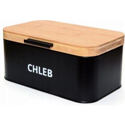 Jednodílný chlebník Eurokitchen béžový, černý kov – Sleviste.cz