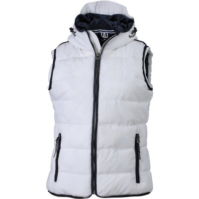 James & Nicholson dámská prošívaná vesta JN1075 White – Zboží Dáma