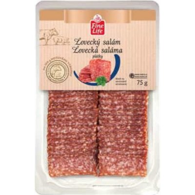 Fine Life Lovecký salám plátky chlaz 75 g – Zboží Dáma