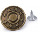 Pro Háčkování Riflový knoflík Jeans 32" 10 ks staromosaz – Zboží Dáma