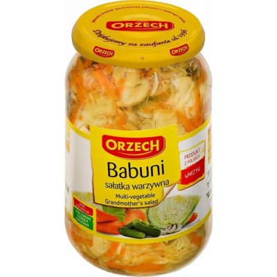 Orzech Babiččin salát se žampiony 670g – Zboží Dáma
