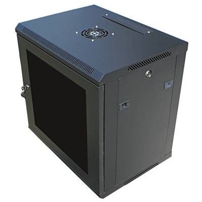 Datacom Rozvaděč 19" 12U Rozvaděč nástěnný 12U 450 mm černý skleněné dveře 71081