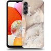 Pouzdro a kryt na mobilní telefon Samsung Picasee silikonové Samsung Galaxy A15 A155F 4G Cream marble černé