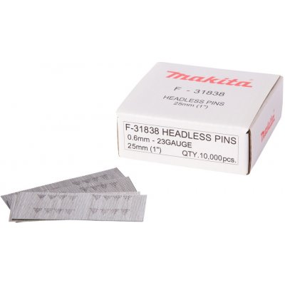MAKITA F-31838 hřebíky bez hlavičky /pinky 25mm – Hledejceny.cz