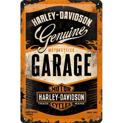 Nostalgic Art Plechová cedule Harley-Davidson Garage 40 x 30 cm – Zboží Mobilmania