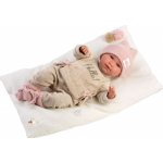 Llorens 74004 NEW BORN miminko se zvuky a měkkým látkovým tělem 42 cm – Zboží Mobilmania