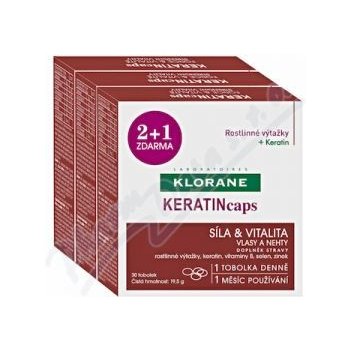 Klorane Keratincaps Vlasy a nehty 90 kapslí