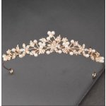 B-Top svatební korunka s květinovým motivem a perlami stříbrná – Hledejceny.cz
