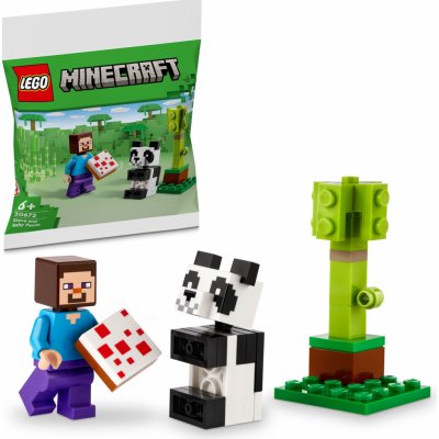 LEGO® Minecraft 30672 Steve s mládětem pandy – Zboží Mobilmania