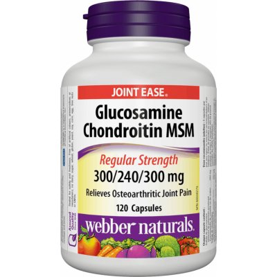 Webber Naturals Glucosamine Chondroitine MSM 300/240/300 mg 120 kapslí