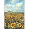 Ubrousek na decoupage Stamperia Rýžový papír Sunflower art Krajina