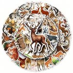 Set 50 samolepek jelen (Samolepky jelen) – Zboží Mobilmania