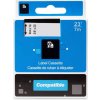Etiketa PRINTLINE kompatibilní páska s DYMO 40910 S0720670, 9mm, 7m, černý tisk průhl. podklad, D1