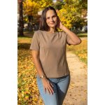 Jsem máma Bavlněné kojicí tričko se skrytými zipy cappuccino – Sleviste.cz