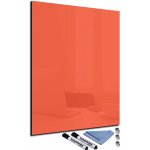 Glasdekor Magnetická skleněná tabule 100 x 80 cm oranžová – Sleviste.cz