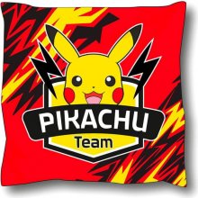 Sahinler Polštář Pokémon Pikachu Team červený 40x40