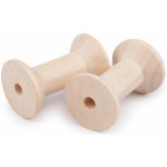 Dřevěná cívka 30x48 mm Varianta: 1 (3x4,8 cm) přírodní sv., Balení: 5 ks – Zboží Mobilmania