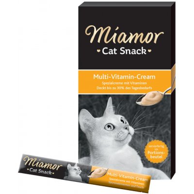 Miamor Cat Snack Cream multivitamín 6 x 15 g – Zboží Mobilmania