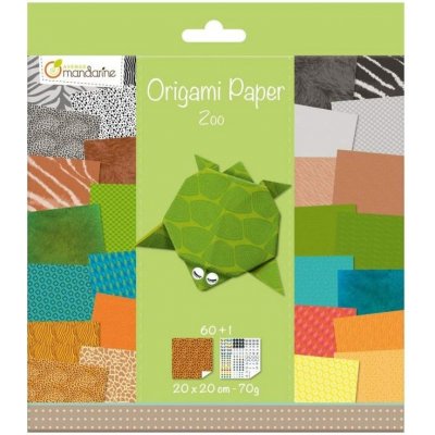 Avenue Mandarine Papíry na origami Zoo 20 x 20 cm 60 ks – Hledejceny.cz