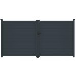Brána G21 Orlando 350x173 cm dvoukřídlá, antracitová – Hledejceny.cz