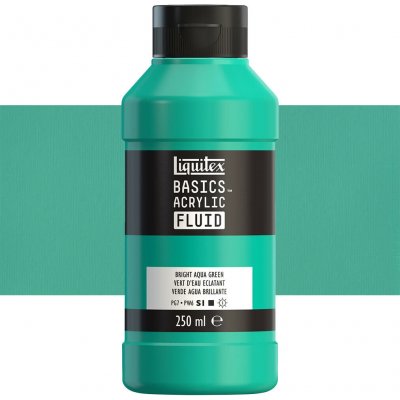 Liquitex Basics akrylová barva fluid Bright aqua green 250 ml – Sleviste.cz