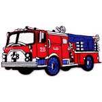 Nažehlovačka auto, traktor, loď Varianta: 44 červená hasiči, Balení: 1 ks – Sleviste.cz