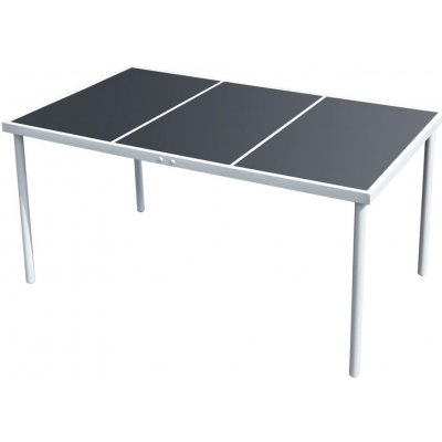 OMAXI 508168 Zahradní stůl 150 x 90 x 74 cm černý ocel – Hledejceny.cz