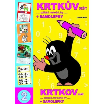 Akim krtkův blok samolepkový s aktivitami Krteček A4 – Zboží Dáma