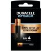 Baterie primární Duracell Optimum AA 4KS MX1500