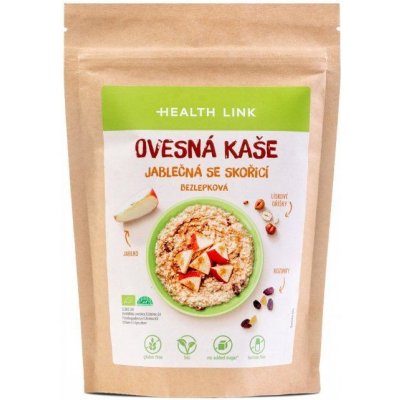 Health Link Bio Kaše ovesná jablečná se skořicí 300 g – Sleviste.cz