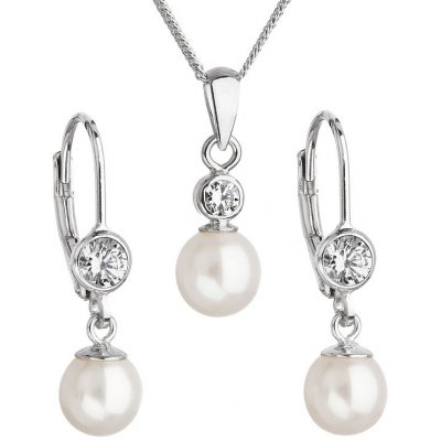 Evolution Group Pavona Dámská perličková sada s krystaly Pavona 29006.1 bílá – Zboží Dáma