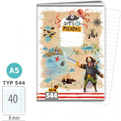 ARGUS Sešit A5 TYP 544 Let s be Pirates – Hledejceny.cz