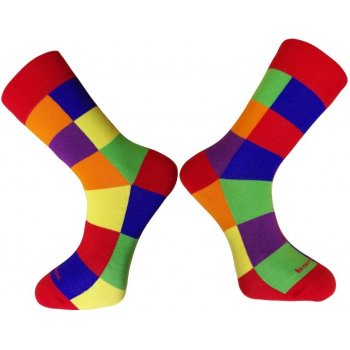 Bambox BX-CUBE barevné bambusové ponožky Rainbow