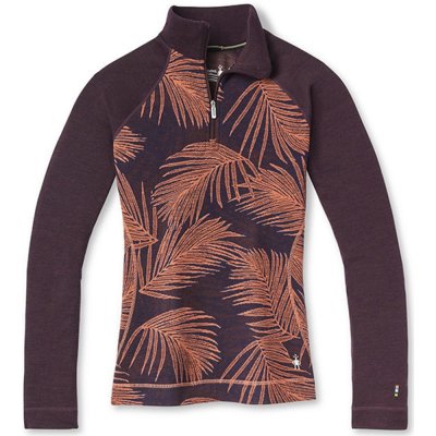 SMARTWOOL W MERINO 250 BL PATTERN 1/4 ZIP BOXED sunset coral palm – Zboží Dáma